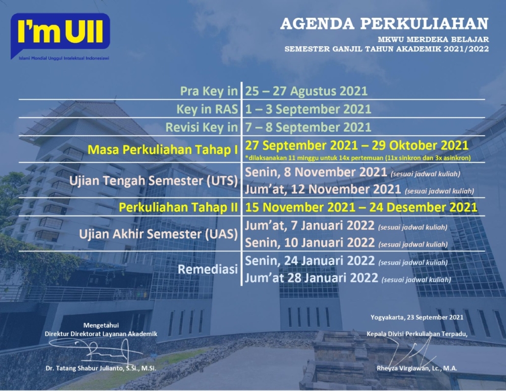 agenda perkuliahan mata kuliah MKWU